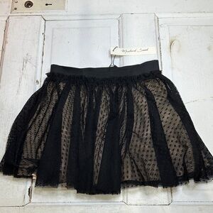 Mustard Seed Black layered Mini Skirt